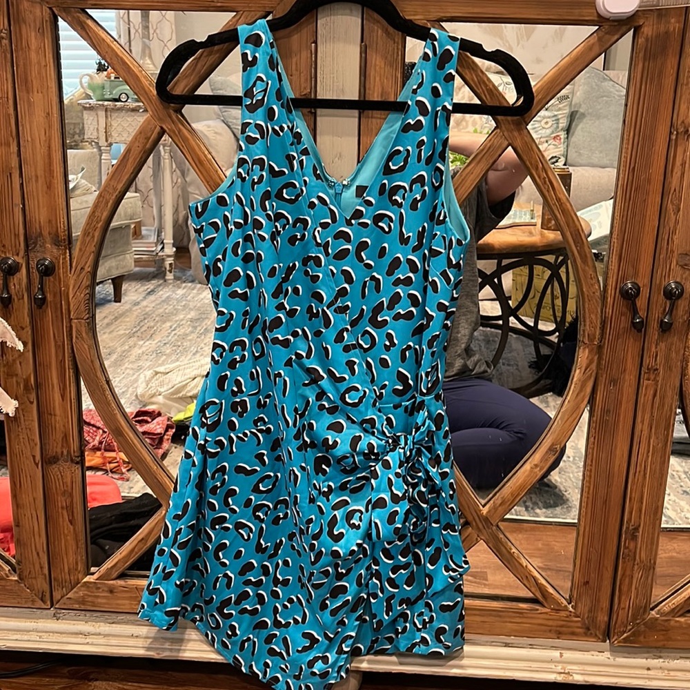 Blue Cheetah Romper